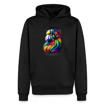 I am the colorful sheep of the family - Männer Premium Bio Hoodie - Schwarz - Vorne - Nico (187cm)
