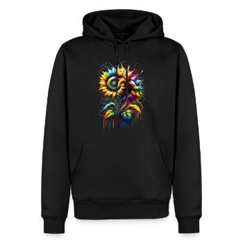 Sonnenauge - Sun's Eye - Männer Premium Bio Hoodie - Schwarz - Vorne - Nico (187cm)