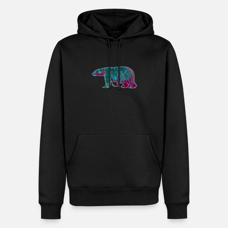 Eisbär - Männer Premium Bio Hoodie - Schwarz