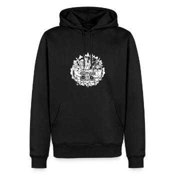 The Boom Box Forest Festival - Men’s Premium Organic Hoodie - black - Front - Nico (187cm)