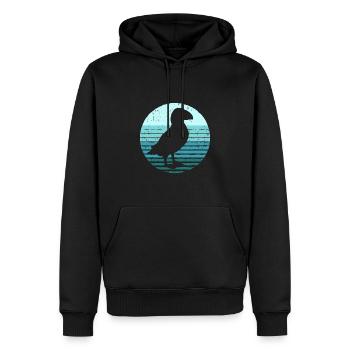 Papageientaucher Puffin Papageitaucher - Sweat à capuche Premium bio Homme - noir - Devant - Nico (187cm)