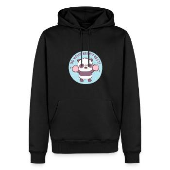 Niedlicher Panda, der Ihr Bärchen anfeuert, bestes Wortspiel - Männer Premium Bio Hoodie - Schwarz - Vorne - Nico (187cm)