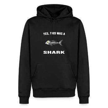 Shark Bone Anglerlatin Haute Mer - Sweat à capuche Premium bio Homme - noir - Devant - Nico (187cm)