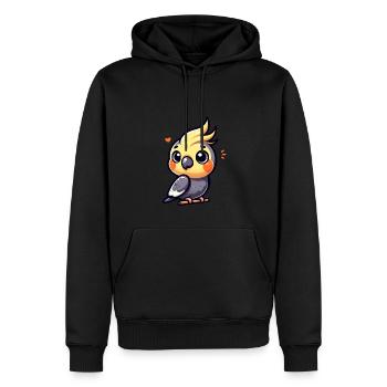 Cute Cokatiel Lover Design - Männer Premium Bio Hoodie - Schwarz - Vorne - Nico (187cm)