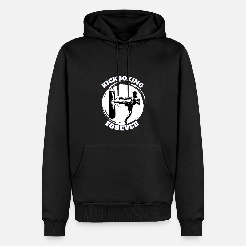 Combattant de kickboxing Kickboxer - Sweat à capuche Premium bio Homme - noir