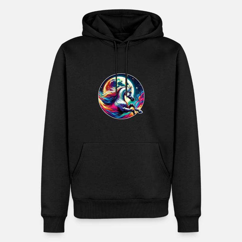 Art du cheval arabe - Sweat à capuche Premium bio Homme - noir