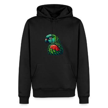 Grünwangen-Conure Niedlicher Conure-Papagei - Männer Premium Bio Hoodie - Schwarz - Vorne - Nico (187cm)