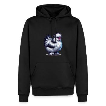 Silkie Poulet Silkie Oiseau Silkies Poulets moelleux - Sweat à capuche Premium bio Homme - noir - Devant - Nico (187cm)