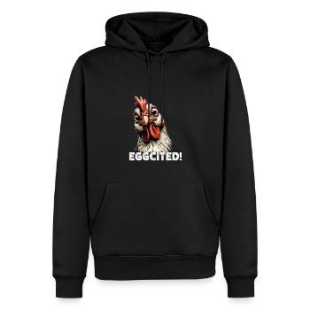 Lustiges Huhn Huhn Lustiges Bild - Männer Premium Bio Hoodie - Schwarz - Vorne - Nico (187cm)