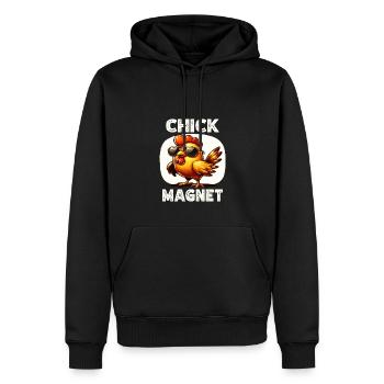 Lustiges Huhn Huhn Lustiges Bild - Männer Premium Bio Hoodie - Schwarz - Vorne - Nico (187cm)