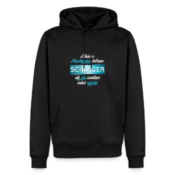 Mes voisins écoutent de la musique pop - Sweat à capuche Premium bio Homme - noir - Devant - Nico (187cm)