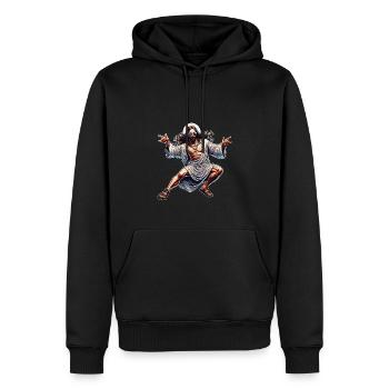 Tanzen Jesus Break Dancing Jesus Lustig Jesus t - Männer Premium Bio Hoodie - Schwarz - Vorne - Nico (187cm)