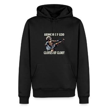 LustigJesus Gott Muay Thai Christliches Geschenk - Männer Premium Bio Hoodie - Schwarz - Vorne - Nico (187cm)