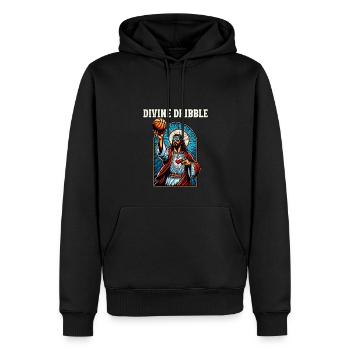 Drôle Jump Shot Jésus Christian Basketball cadeau - Sweat à capuche Premium bio Homme - noir - Devant - Nico (187cm)