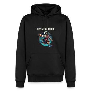 Dribblant drôle Jésus Christian Basketball cadeau - Sweat à capuche Premium bio Homme - noir - Devant - Nico (187cm)
