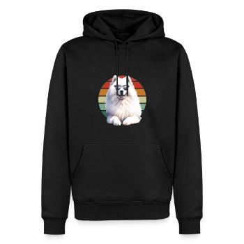 Chien Samoyède Cadeaux Mignon Samoyède Chien Graphique - Sweat à capuche Premium bio Homme - noir - Devant - Nico (187cm)