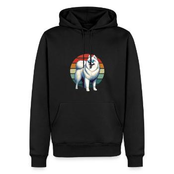 Chien Samoyède Cadeaux Mignon Samoyède Chien Graphique - Sweat à capuche Premium bio Homme - noir - Devant - Nico (187cm)