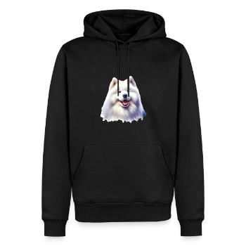 Chien Samoyède Cadeaux Mignon Samoyède Chien Graphique - Sweat à capuche Premium bio Homme - noir - Devant - Nico (187cm)