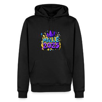 Malle 2025 Spruch Mallorca - Männer Premium Bio Hoodie - Schwarz - Vorne - Nico (187cm)