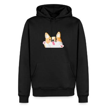 Süsser Corgi Hund - Männer Premium Bio Hoodie - Schwarz - Vorne - Nico (187cm)
