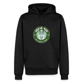 The Green Man the modern Pagan - Men’s Premium Organic Hoodie - black - Front - Nico (187cm)