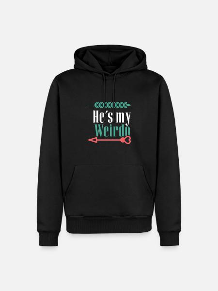 He's my crazy couple - Men’s Premium Organic Hoodie - black