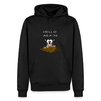 Mole Hello Again - Men’s Premium Organic Hoodie - black - Front - Nico (187cm)