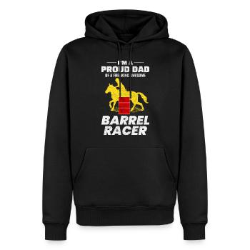 Barrel Racer Pferderennen Rodeo Papa Vatertag - Männer Premium Bio Hoodie - Schwarz - Vorne - Nico (187cm)