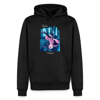 Geigen-Ästhetik - Männer Premium Bio Hoodie - Schwarz - Vorne - Nico (187cm)