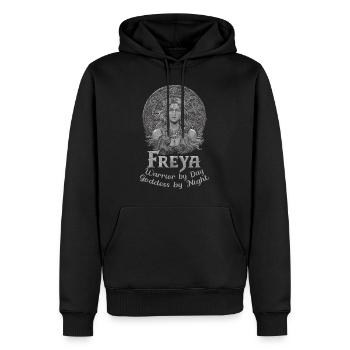 Déesse nordique complexe Freya Viking - Sweat à capuche Premium bio Homme - noir - Devant - Nico (187cm)