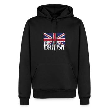 The British Flag - Men’s Premium Organic Hoodie - black - Front - Nico (187cm)
