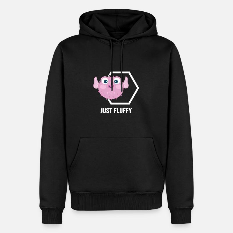 Aquariophile aquariophile « fluffy-fish » poisson-globe - Sweat à capuche Premium bio Homme - noir