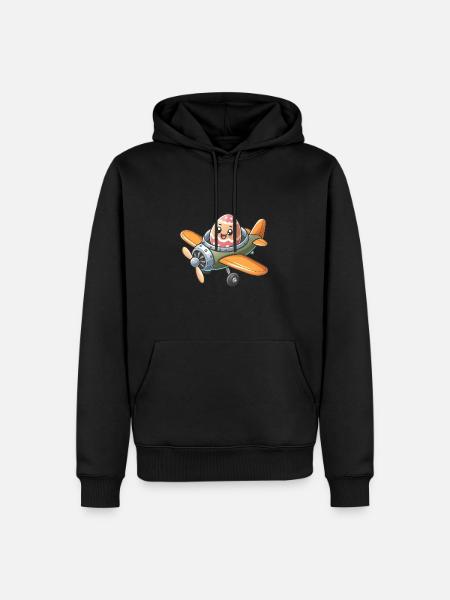Easter Egg Airplane Pilot Design - Men’s Premium Organic Hoodie - black