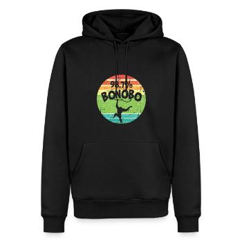 Lustiges Affe Schimpanse DNA - Männer Premium Bio Hoodie - Schwarz - Vorne - Nico (187cm)