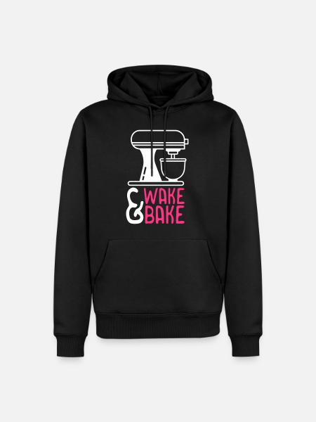 Wake and Bake - Men’s Premium Organic Hoodie - black