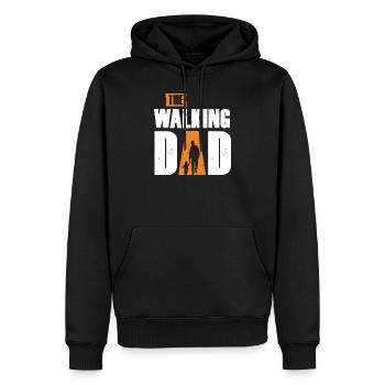 Walking Dad - Men’s Premium Organic Hoodie - black - Front - Nico (187cm)