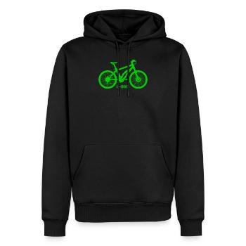 E-Bike - Sweat à capuche Premium bio Homme - noir - Devant - Nico (187cm)