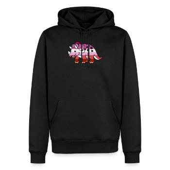 Lesbian Pride Triceratops Lesbisches Geschenk - Männer Premium Bio Hoodie - Schwarz - Vorne - Nico (187cm)
