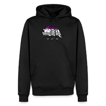 Tricératops asexuels Ace Pride - Sweat à capuche Premium bio Homme - noir - Devant - Nico (187cm)
