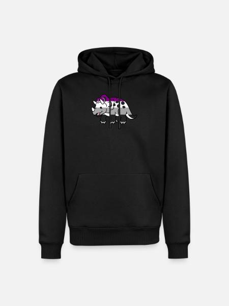 Asexual Triceratops Ace Pride - Men’s Premium Organic Hoodie - black
