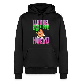 Le padel est un œuf frais - Sweat à capuche Premium bio Homme - noir - Devant - Nico (187cm)