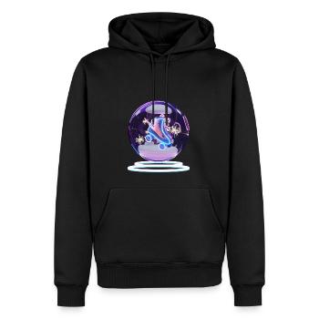 Boule à neige - Sweat à capuche Premium bio Homme - noir - Devant - Nico (187cm)