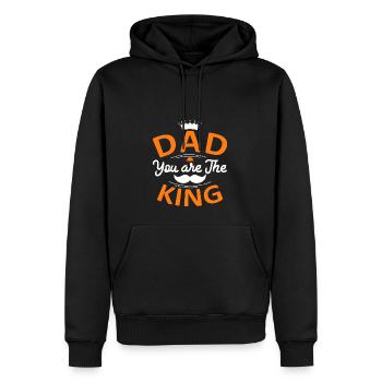 Väter mit Bart sind besser. Papa mit Bart - Männer Premium Bio Hoodie - Schwarz - Vorne - Nico (187cm)