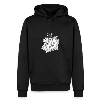 Initiale D - Männer Premium Bio Hoodie - Schwarz - Vorne - Nico (187cm)