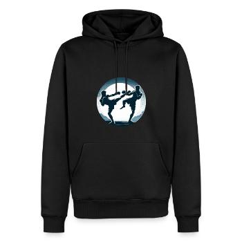 Muay Thai Kampf - Männer Premium Bio Hoodie - Schwarz - Vorne - Nico (187cm)
