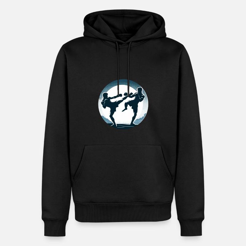 Muay Thai Kampf - Männer Premium Bio Hoodie - Schwarz