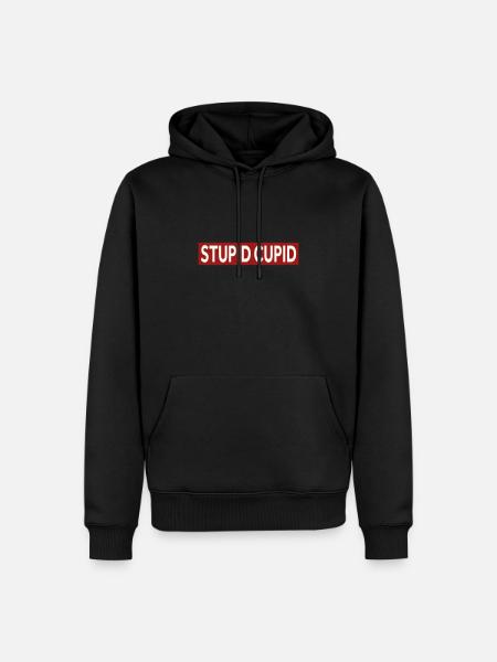 STUPIDE CUPIDON - Sweat à capuche Premium bio Homme - noir