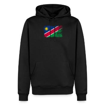 Namibia - Männer Premium Bio Hoodie - Schwarz - Vorne - Nico (187cm)