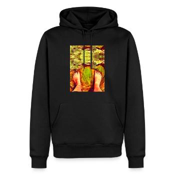 Feet in the water beach - Men’s Premium Organic Hoodie - black - Front - Nico (187cm)