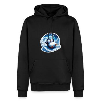 Weihnachtspinguine Kleiner Pinguin Pinguin-Liebhaber - Männer Premium Bio Hoodie - Schwarz - Vorne - Nico (187cm)